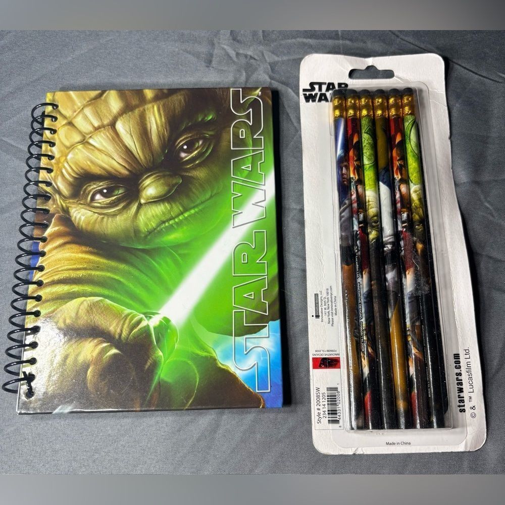Star Wars Yoda Spiral Journal with Green Lightsaber
